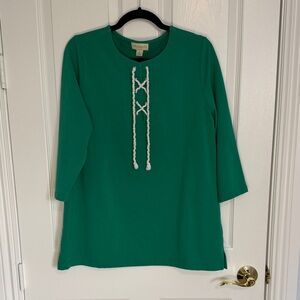 Appleseed's Green Tunic with White Trim